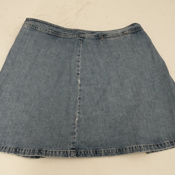 Denim Skort Short Skirt w Shorts Blue Jean sz 14 - Picture 7 of 12